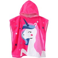 Badeponcho mit Einhorn-Motiv