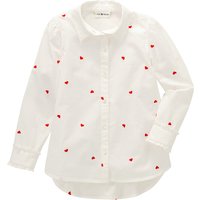 Mädchen Bluse mit Herz-Allover