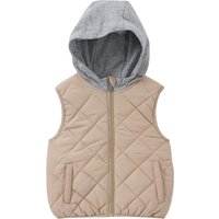 Baby Steppweste mit Sweatkapuze