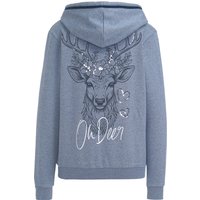 Damen Sweatjacke mit Herz-Motiv