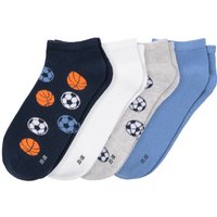 4 Paar Jungen Sneaker-Socken mit Ball-Motiven