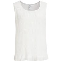 Damen Plissee-Top in Unifarben