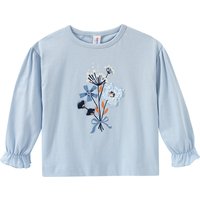 Mädchen Langarmshirt mit Blumen-Print