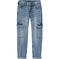 Jungen Straight-Jeans mit Cargotaschen
