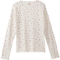 Mädchen Langarmshirt in Rippstruktur