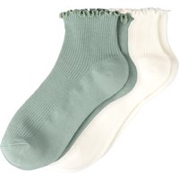 2 Paar Damen Sneaker-Socken mit Bio-Baumwolle