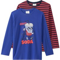 2 Jungen Langarmshirts mit Print