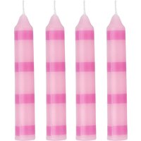 4 Stabkerzen mit Streifen
