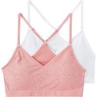 2 Mädchen Seamless-Bustiers mit Blümchen