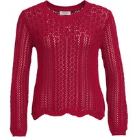 Damen Strickpullover in Häkel-Struktur