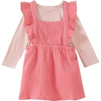 Baby Set aus Musselin-Kleid und Langarmshirt
