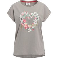Damen T-Shirt mit Blumen-Motiv