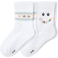 2 Paar Kinder Tennissocken mit Kita-Motiv