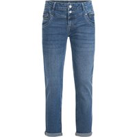 Damen Boyfriend-Jeans mit Used-Waschung