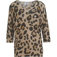 Damen Strickpullover mit Leo-Muster