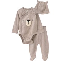 Baby Set aus Wickelbody, Hose und Mütze