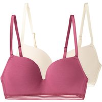2 Damen Soft-BHs mit dezenter Spitze