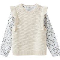 Mädchen Set aus Pullunder und Langarmshirt