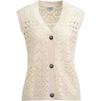 Damen Strickweste mit Ajourmuster