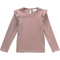 Mädchen Langarmshirt mit Ripp-Struktur