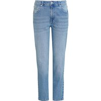 Damen Straight-Jeans mit Used-Waschung