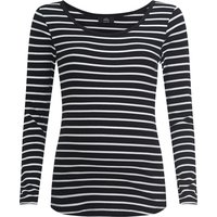Damen Umstands-Langarmshirt im Ringel-Look
