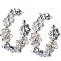 Damen Creolen mit Blumen-Details