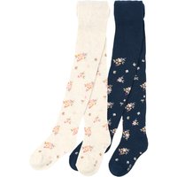 2 Mädchen Strumpfhosen mit Allover-Muster