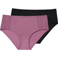 2 Damen Pantys mit floraler Spitze