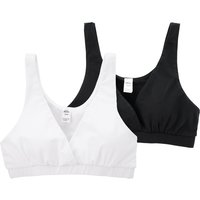 2 Damen Still-Bustiers in unifarben