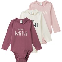 3 Baby Bodys mit Message-Print