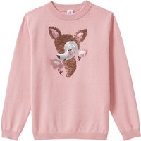 Mädchen Strickpullover mit Wendepailletten