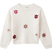 Mädchen Strickpullover mit Stickerei