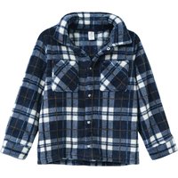 Jungen Fleece-Jacke in Karo-Optik