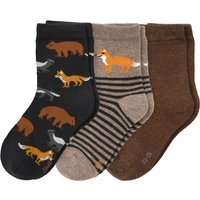 3 Paar Jungen Socken mit Waldtieren