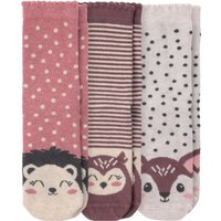 3 Paar Mädchen Socken mit Tier-Motiven