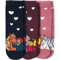 3 Paar Bibi & Tina Socken mit bunten Motiven