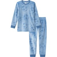 Jungen Nicki-Schlafanzug mit Fußball-Muster