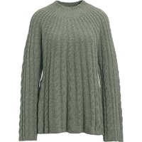 Damen Strickpullover mit Zopfmuster
