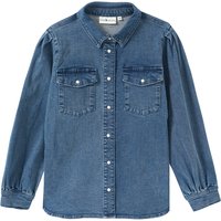 Mädchen Jeansbluse mit Druckknöpfen