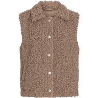 Damen Weste aus Teddyplüsch