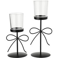 Kerzenhalter-Set mit Schleife