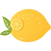 Platzset mit Untersetzer in Zitronenform