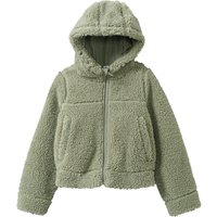 Mädchen Teddyjacke mit Kapuze