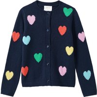 Mädchen Strickjacke mit Herz-Allover