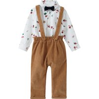 Baby Weihnachtsset mit Hemdbody und Cordhose