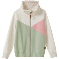 Mädchen Sweatjacke mit Plüschkragen