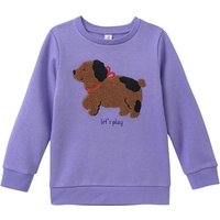 Mädchen Sweatshirt mit Hunde-Applikation