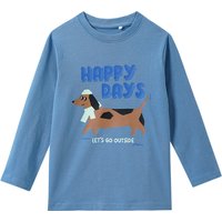 Jungen Langarmshirt mit Dackel-Print