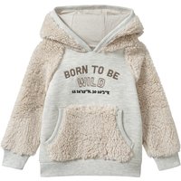 Jungen Hoodie mit Teddyplüsch